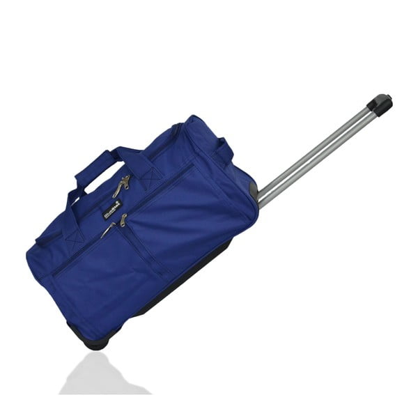 Modrá cestovná taška na kolieskach Blue Star Cracovie, 66 litrov