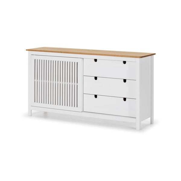 Biela drevená komoda Marckeric Bruna-image-3