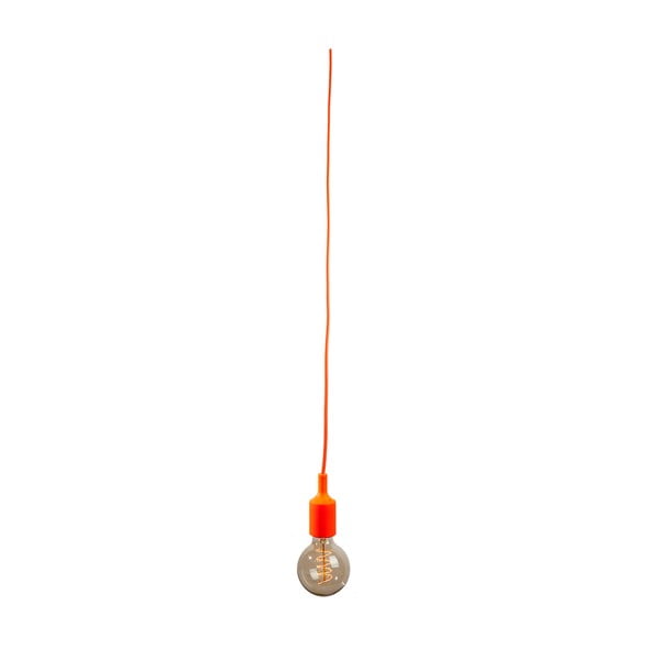 Textilný kábel s objímkou 3 m - oranžový