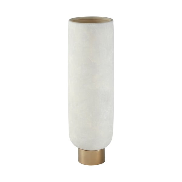 Váza z kameniny v bielo-zlatej farbe Premier Houseware Callie, výška 40 cm