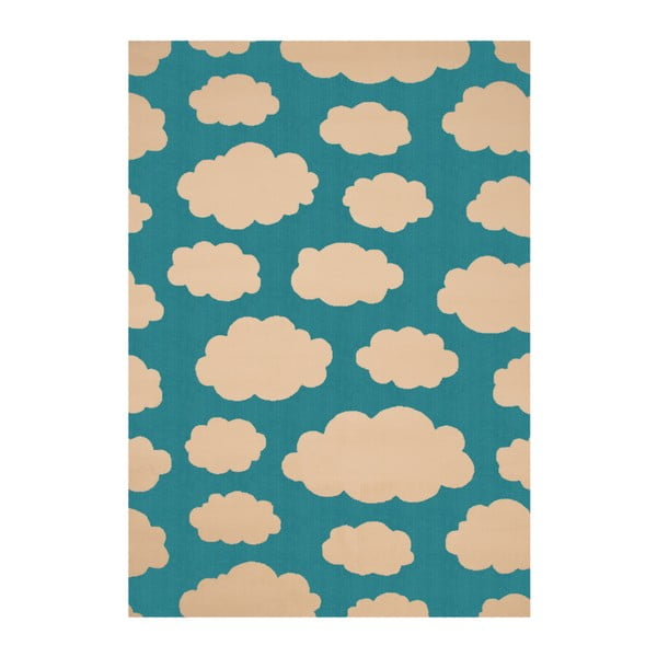 Detský tyrkysový koberec Zala Living Cloud, 140 × 200 cm