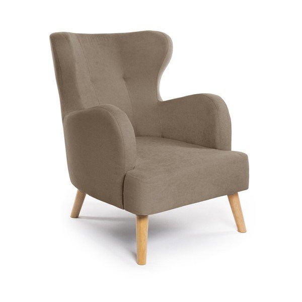 Béžové kreslo ušiak Noemye – Bonami Selection