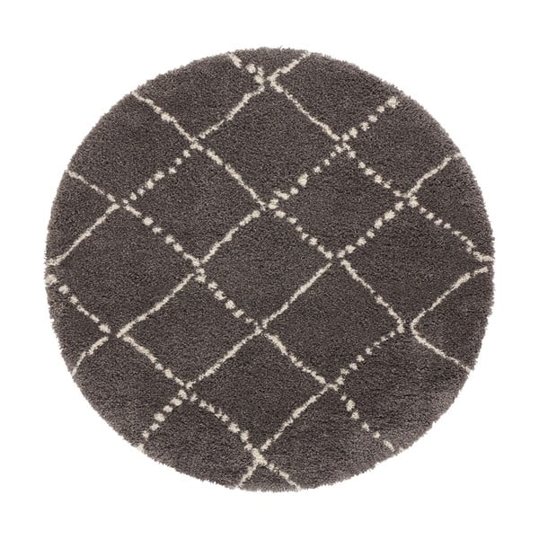 Sivý koberec Mint Rugs Hash, ⌀ 120 cm
