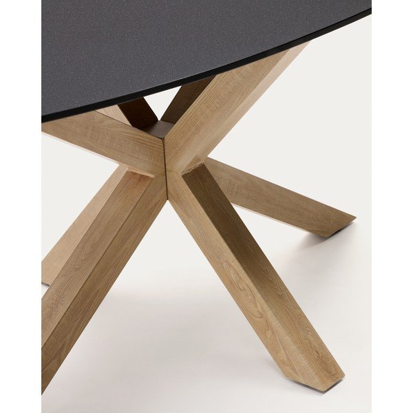 Jedálenský stôl so sklenenou doskou 100x200 cm Argo – Kave Home-image-3