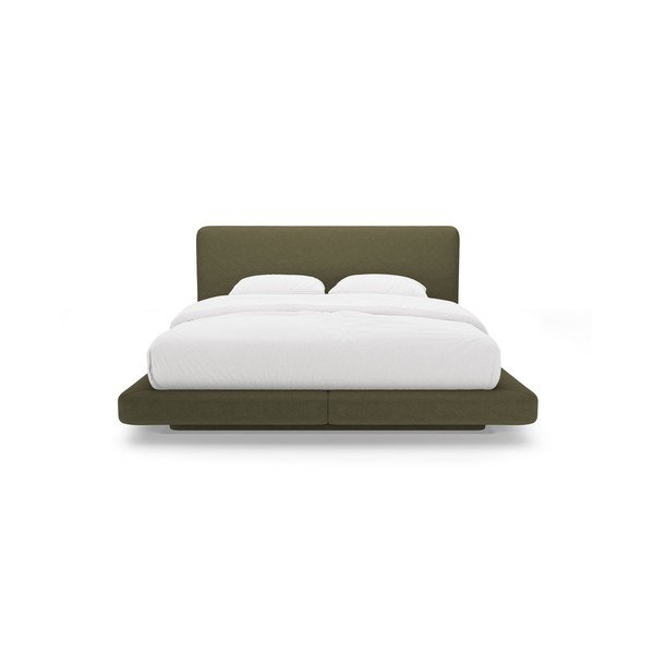 Zelená čalúnená dvojlôžková posteľ 180x200 cm Linea – Micadoni -image-3