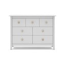 Biela nízka detská komoda z borovicového dreva 110x80 cm Max – Marckeric