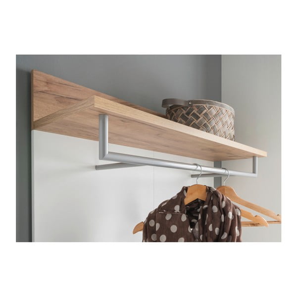 Biely/v prírodnej farbe vešiakový panel v dekore duba Topix – Germania-image-3