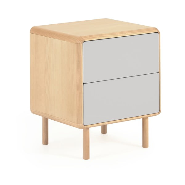 Sivý/v prírodnej farbe nočný stolík Anielle – Kave Home
