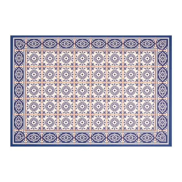 Modrý vinylový koberec Zala Living Aurelie, 97 × 140 cm