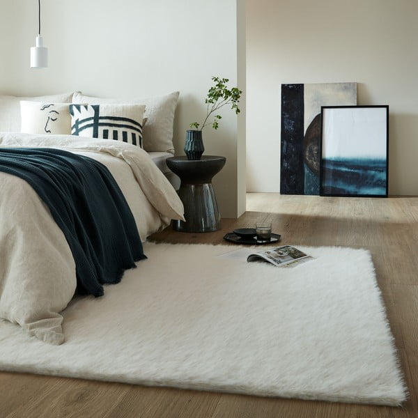 Biela syntetická kožušina 160x230 cm Alpine Faux Fur – Flair Rugs-image-1