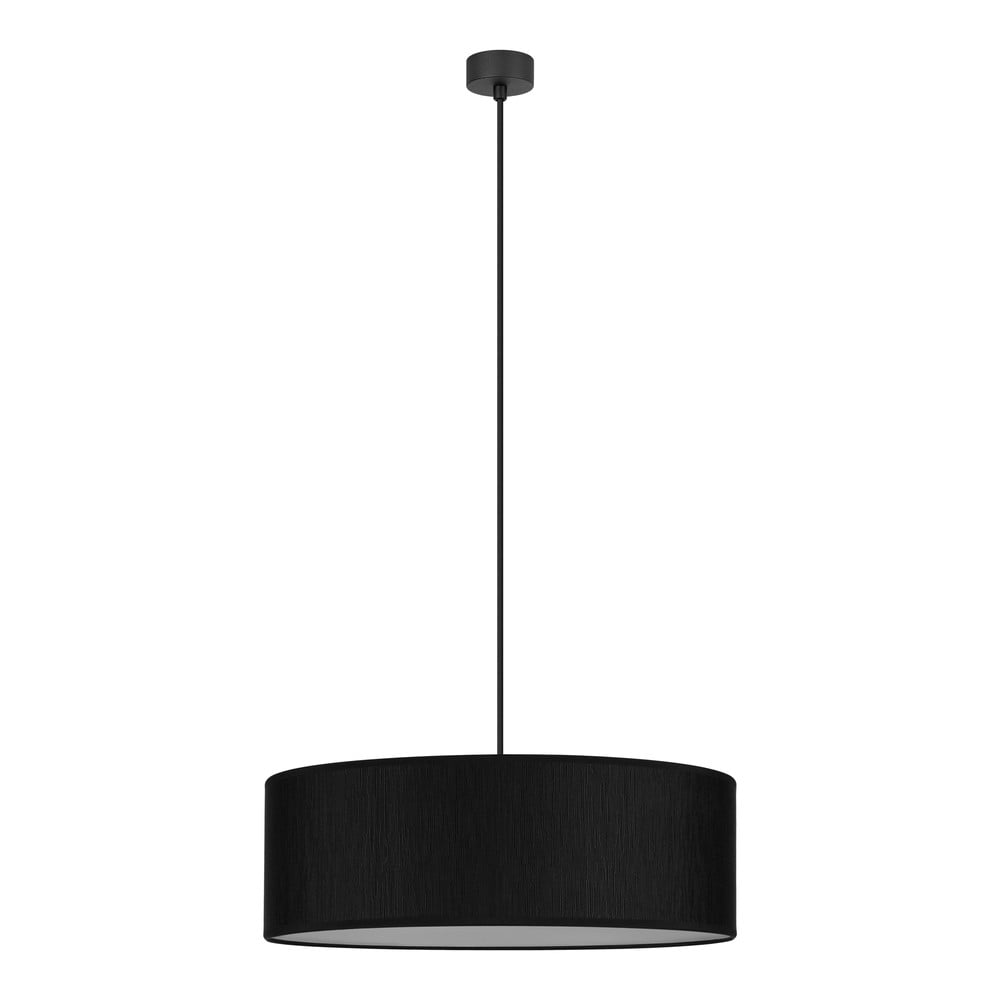 Čierne závesné svietidlo Bulb Attack Doce XL, ⌀ 45 cm