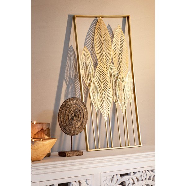 Kovová nástenná dekorácia 52,5x95 cm Adhira – Bizzotto-image-2