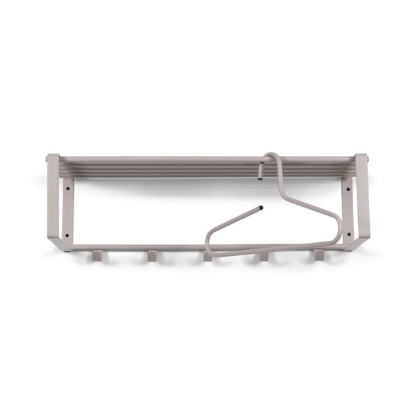 Taupe kovový nástenný vešiak s poličkou 70 cm Rex – Spinder Design-image-2