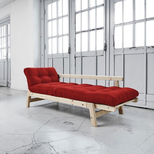 Rozkladacia pohovka Karup Step Natural/Passion Red-image-2