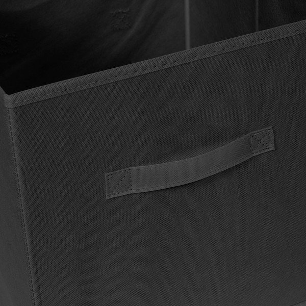 Čierny látkový úložný box 31x31x31 cm – Compactor-image-4