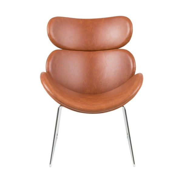 Hnedé kreslo z imitácie kože Actona Cazar-image-2