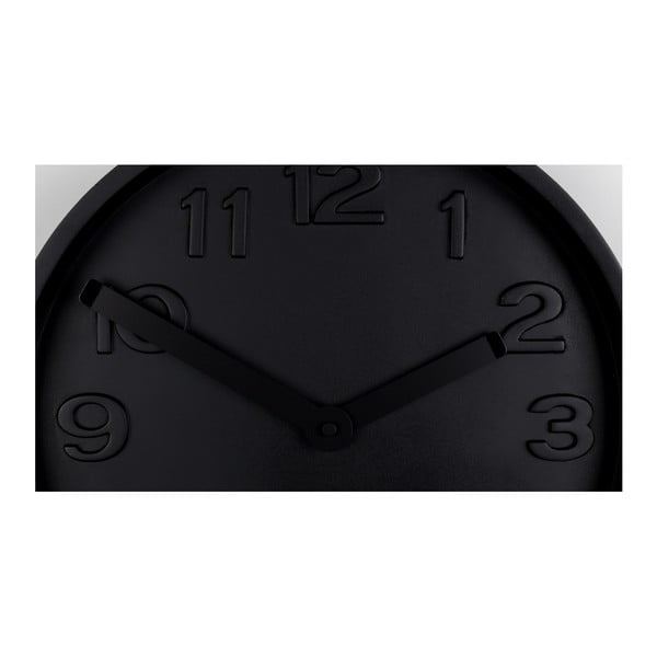 Čierne betónové nástenné hodiny s čiernymi ručičkami Zuiver Concrete-image-3