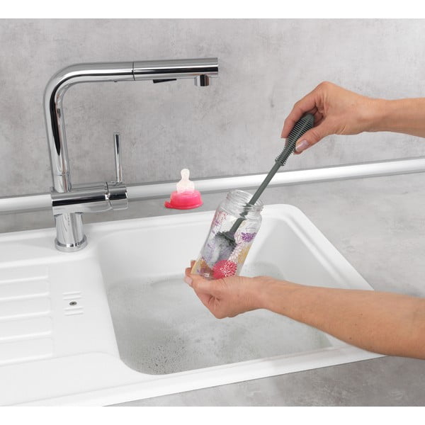 Sivá kefa na riad Wenko Sia, dĺžka 25 cm-image-1