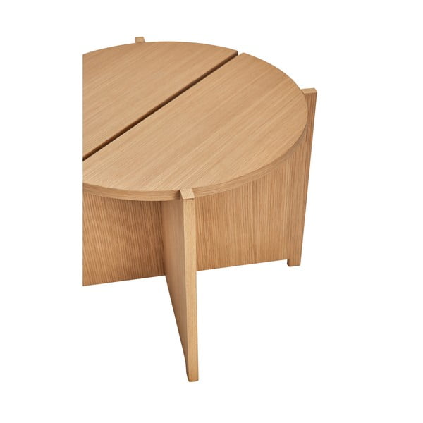 Okrúhly odkladací stolík v dekore duba ø 55 cm Dash – Hübsch-image-4