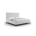 Svetlosivá čalúnená dvojlôžková posteľ s úložným priestorom s roštom 180x200 cm Casey – Mazzini Beds