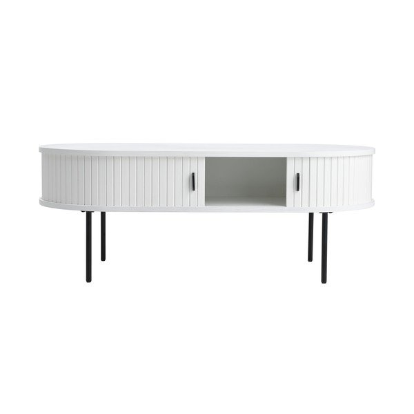 Biely konferenčný stolík v dekore duba 60x120 cm Nola – Unique Furniture-image-2