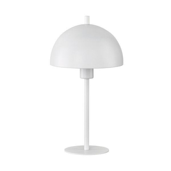 Biela stolová lampa s kovovým tienidlom (výška 33,5 cm) Kia – Fischer & Honsel