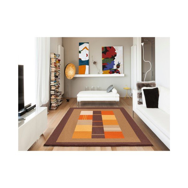 Hnedo-oranžový koberec Universal Boras Donno, 133 x 190 cm-image-2