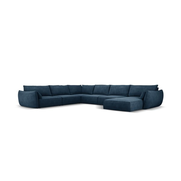 Tmavomodrá rohová pohovka (ľavý roh) Vanda - Mazzini Sofas-image-2