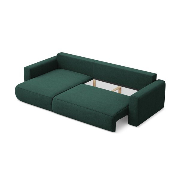 Zelená rozkladacia/s úložným priestorom rohová pohovka (ľavý roh/s leňoškou) Kapua – Makamii-image-3