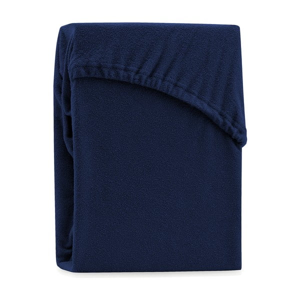 Námornícky modrá elastická plachta s vysokým podielom bavlny AmeliaHome Ruby, 200 x 80-90 cm-image-2