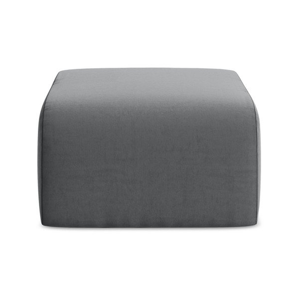 Sivá zamatová podnožka Lani – Makamii-image-3