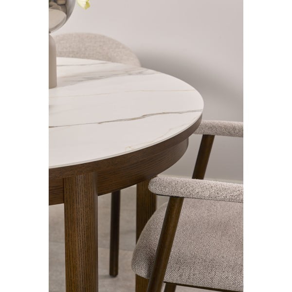 Okrúhly rozkladací jedálenský stôl s keramickou doskou ø 120 cm Southampton – Actona-image-2