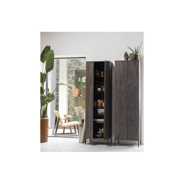 Hnedá šatníková skriňa v dekore jaseňa 60x210x42 cm Gravure – WOOOD-image-4