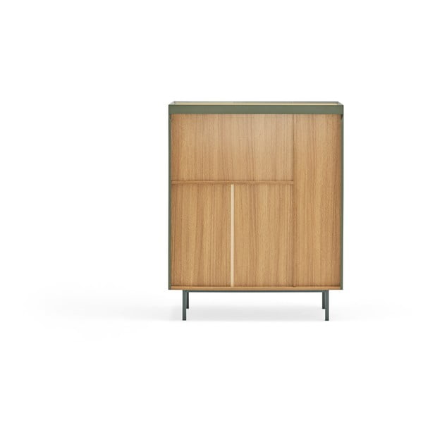 Zelená vysoká komoda v dekore duba 95x120 cm Arista – Teulat-image-4