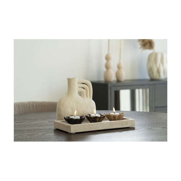 Krémová keramická váza (výška 19,5 cm) – House Nordic-image-1