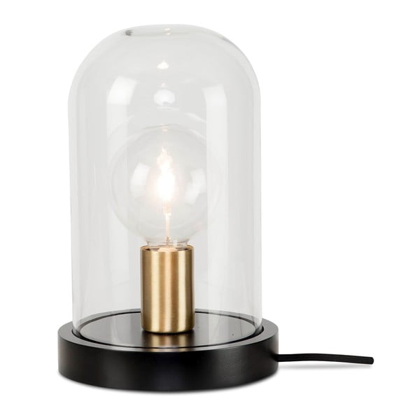 Čierna stolová lampa so skleneným tienidlom (výška 30 cm) Seattle – it's about RoMi-image-1