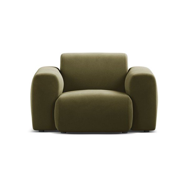 Khaki zamatové kreslo Molino – Micadoni -image-2