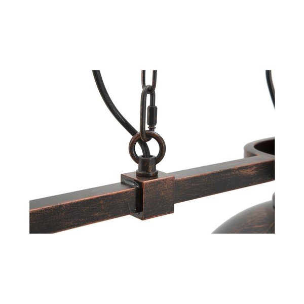 Čierne závesné svietidlo s 3 tienidlami Mauro Ferretti Industry-image-4