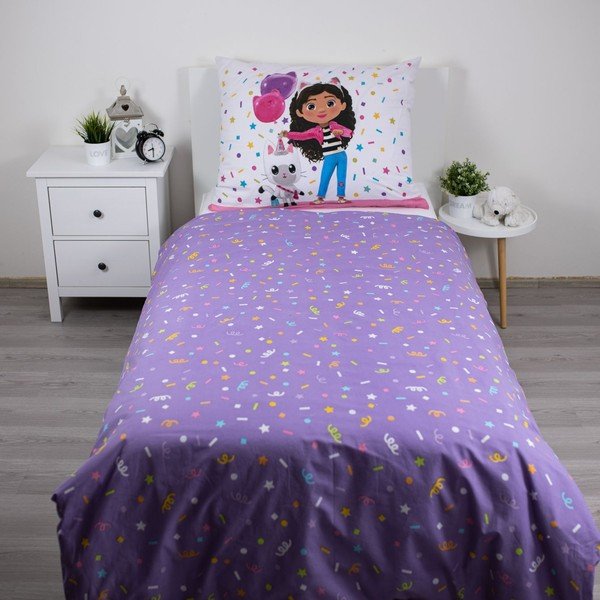 Bavlnená detská obliečka na jednolôžko 140x200 cm Gabby's Dollhouse "Confetti" – Jerry Fabrics-image-2