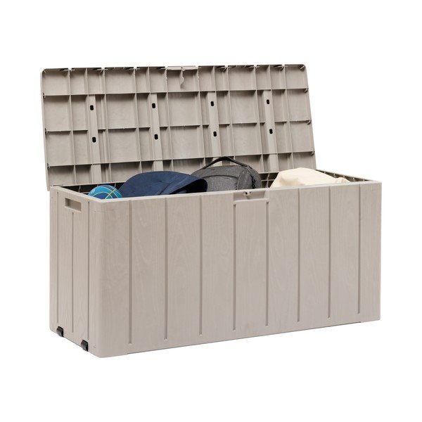 Svetlosivý plastový záhradný úložný box Bravo – Toomax-image-2