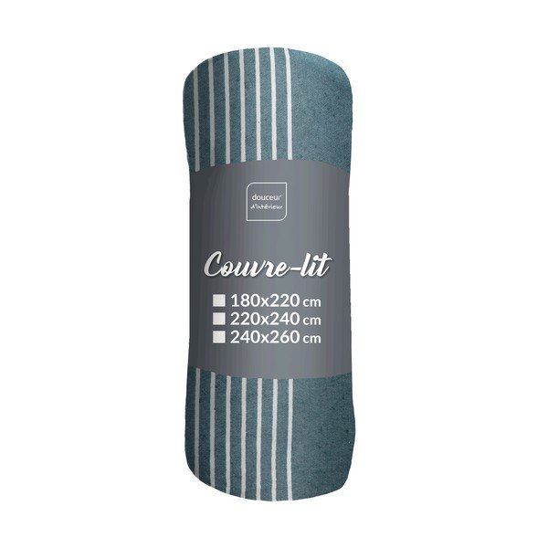 Modrý pléd 240x260 cm Adele – douceur d'intérieur