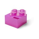 Ružový plastový detský úložný box 25x25x18 cm – LEGO®