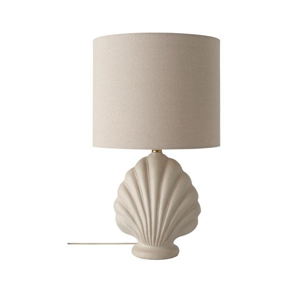Biela/béžová stolová lampa z polyresínu (výška  58 cm) Shelley – Ellos Home-image-3