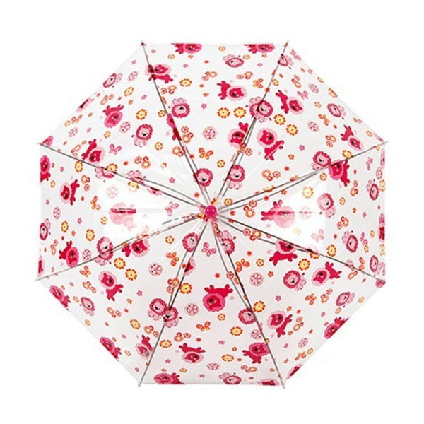 Detský transparentný dáždnik s ružovými detailmi Doppler, ⌀ 70 cm