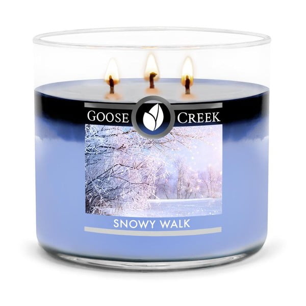 Vonná sviečka v sklenenej dóze Goose Creek Snowy Walk, 35 hodín horenia