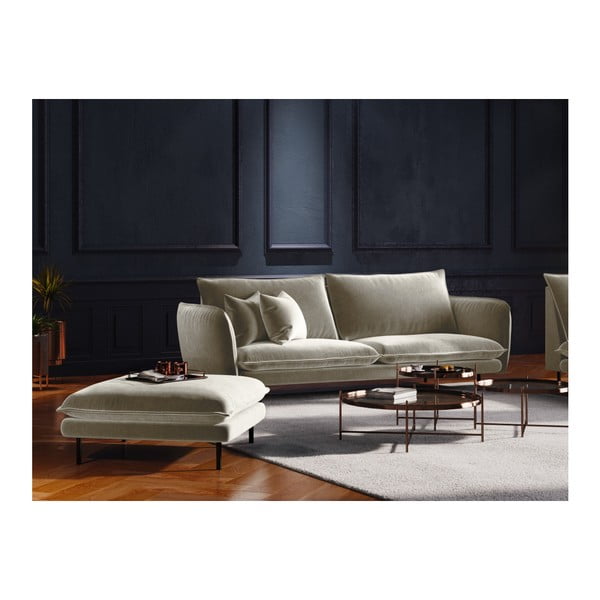 Béžová podnožka Cosmopolitan Design Vienna, 100 × 80 cm-image-3