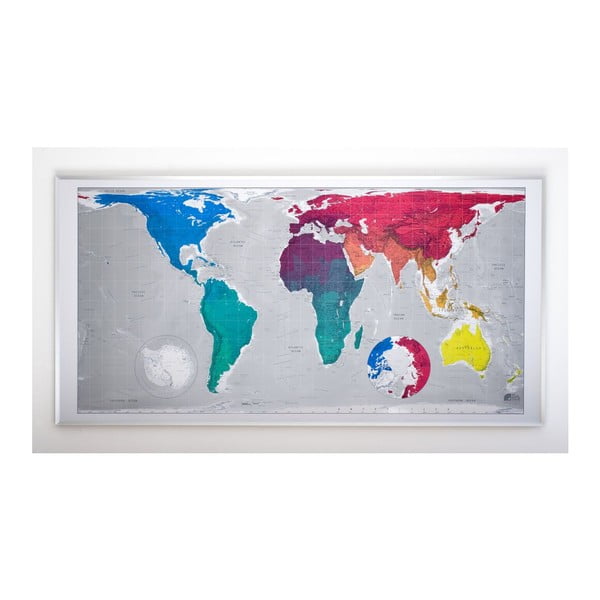 Magnetická mapa sveta Huge Future Map, 196 × 100 cm