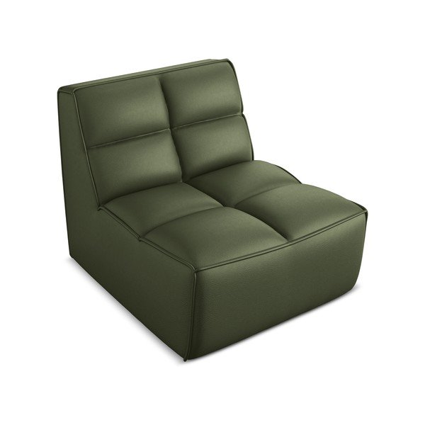 Zelený modul pohovky z imitácie kože Kalai – Makamii-image-1