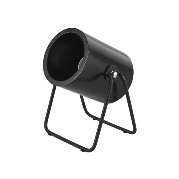 Čierna stolová lampa Leitmotiv Hefty Round