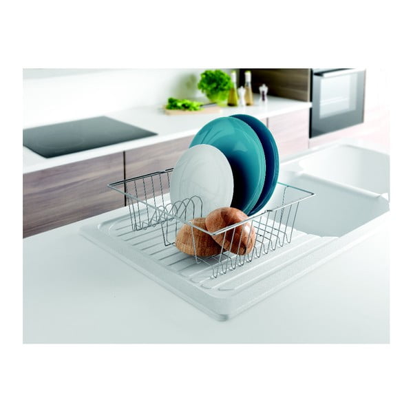 Matne strieborný odkvapkávač na riad Metaltex Bruno, 36 x 33cm-image-3